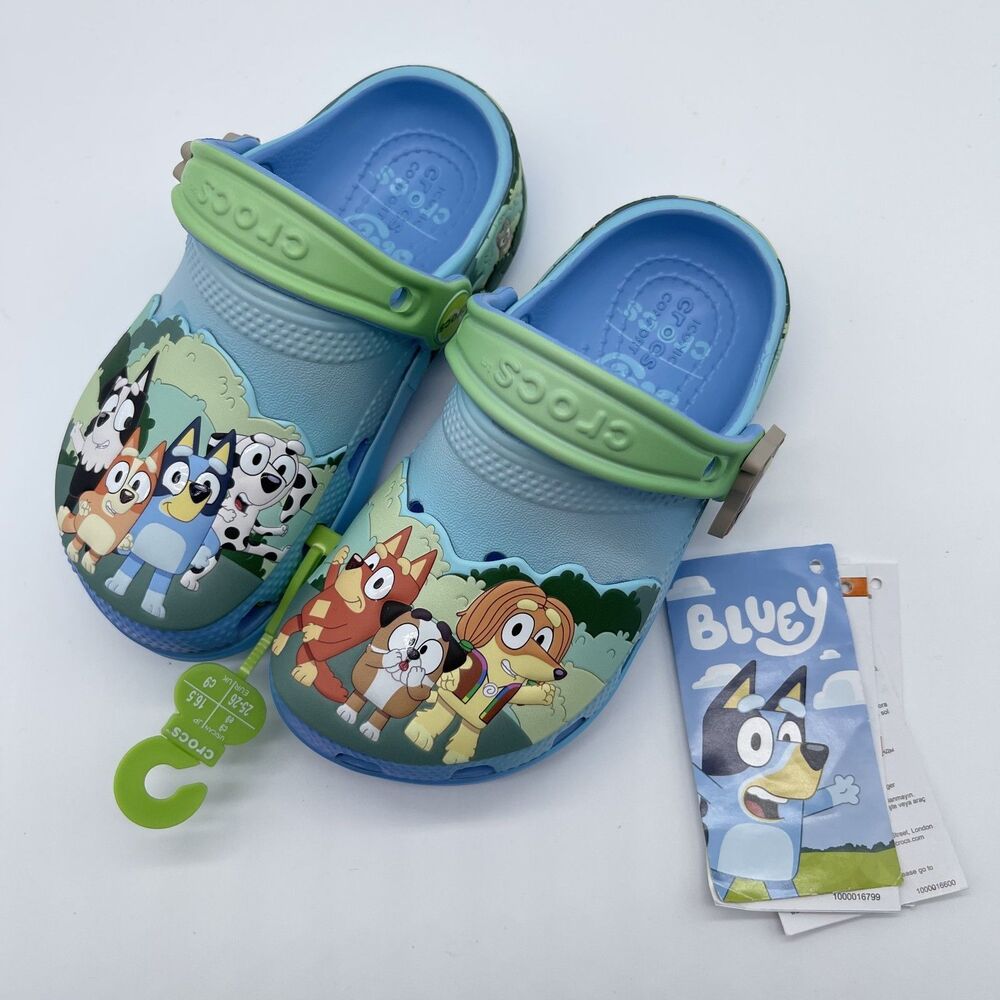Crocs Bluey Classic Clogs | 210558-90H | Unisex | US Kids 9 | NEW